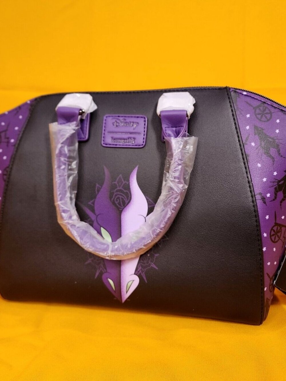 Loungefly Disney Villains Maleficent Mistress Of Evil Satchel Purple Handbag NEW - Picture 6 of 14